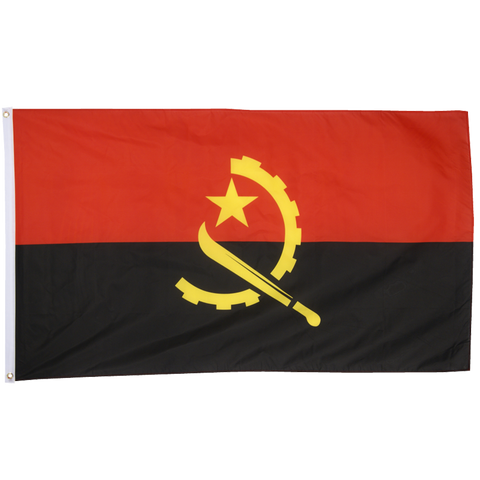 Angola 3ft x 5ft Nylon Flag